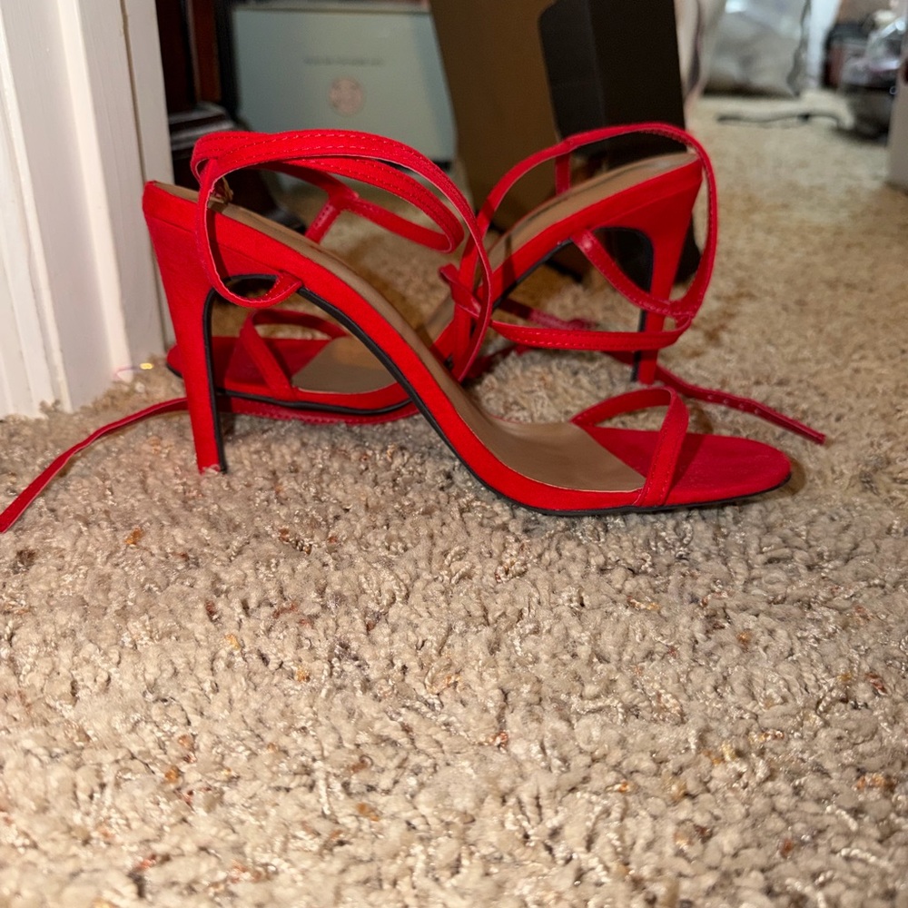 Fashion Nova Vibrant Red Heels